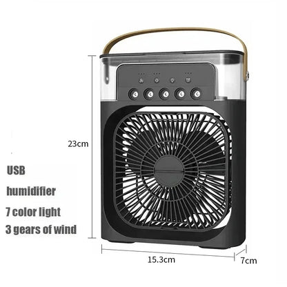 3 In 1 Fan AIr Conditioner Household Small Air Cooler LED Night Light Portable Humidifier Air Adjustment Fan Office Home Fan New
